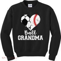 Ball Grandma Funny Soccer Baseball Grandma Kids Sweatshirt thumb 0