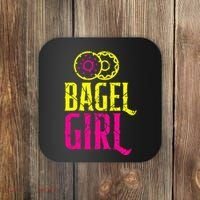 Bagel Girl Funny Bagel Lover Costume Coaster thumb 0