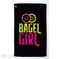 Bagel Girl Funny Bagel Lover Costume Golf Towel thumb 0