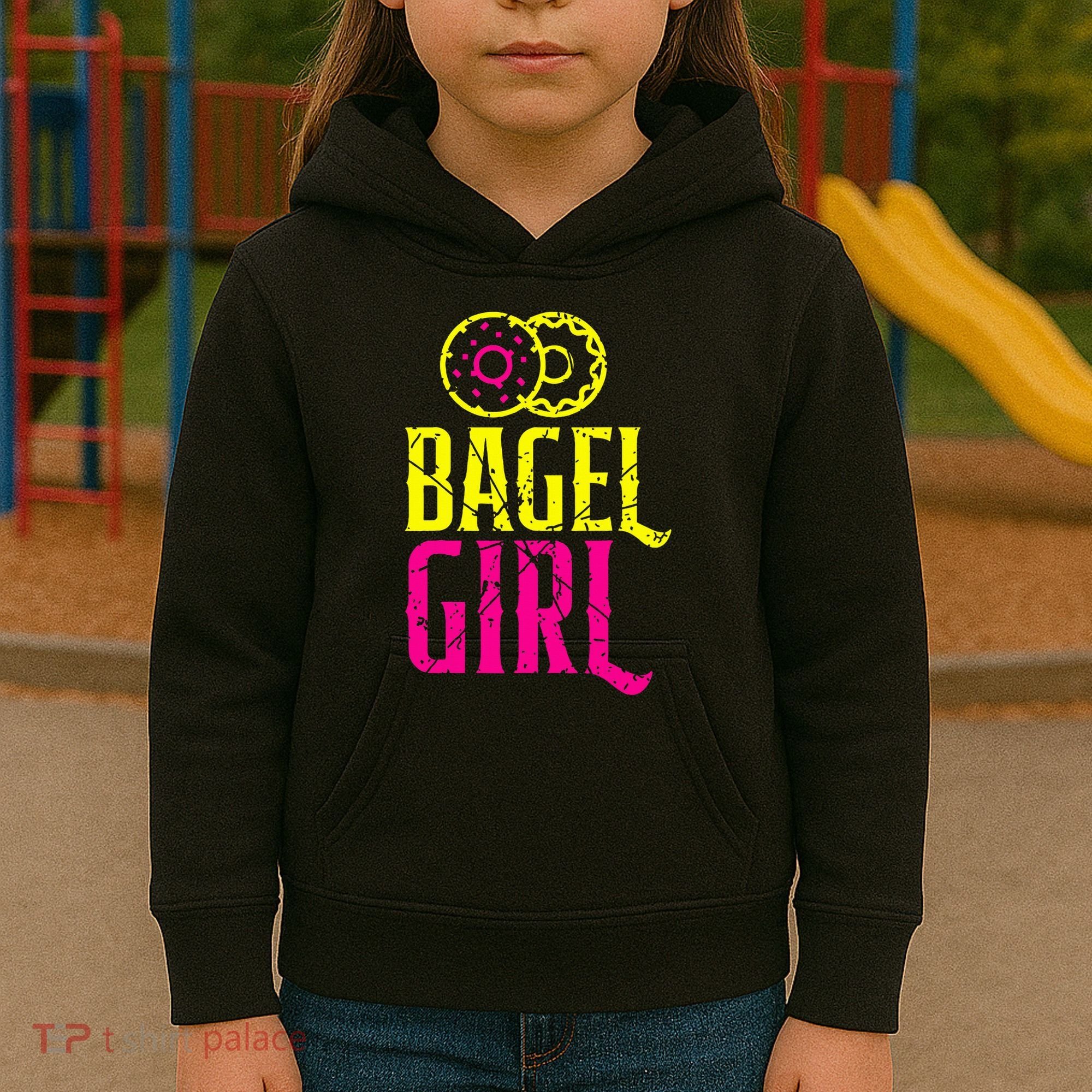 Bagel Girl Funny Bagel Lover Costume Kids Hoodie