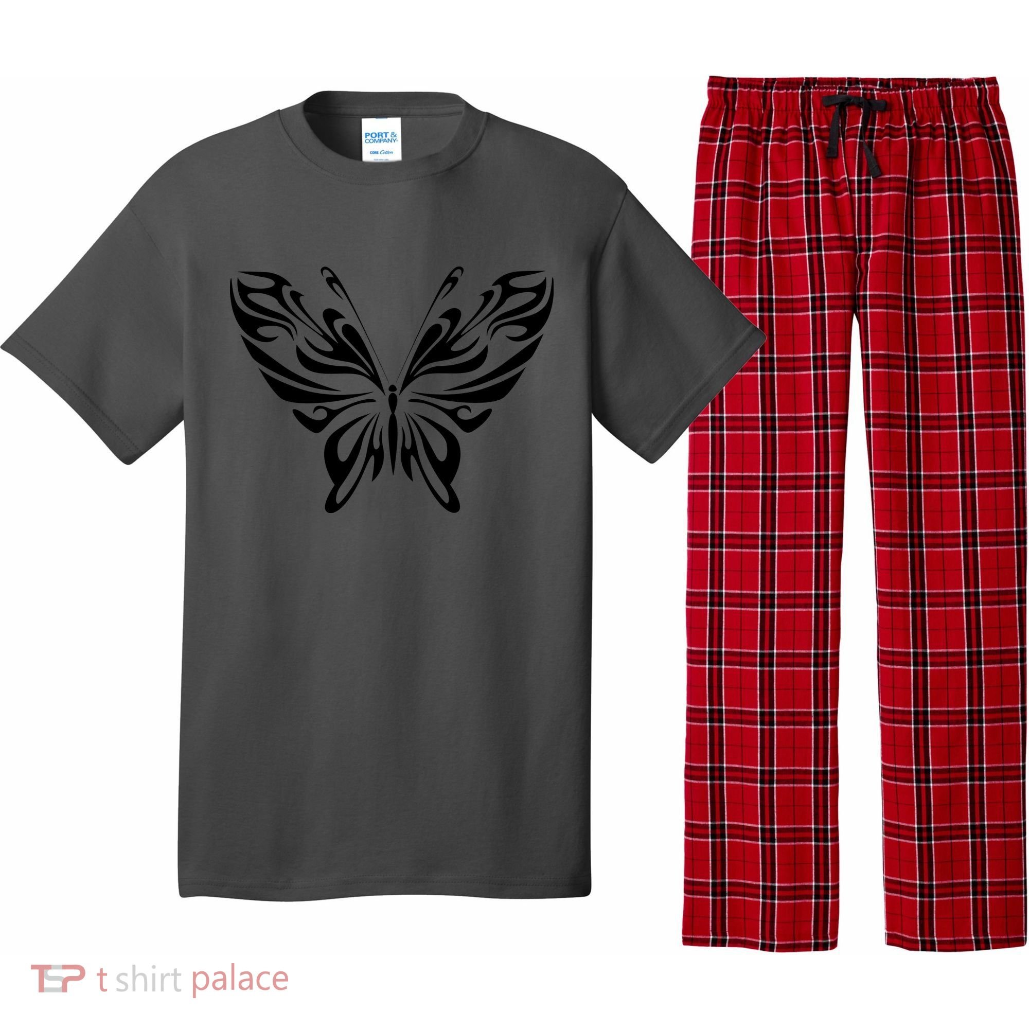 Butterfly Goth Fairy Grunge Graphic Symbol Pajama Set
