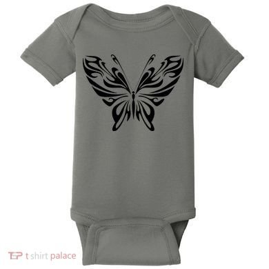 Butterfly Goth Fairy Grunge Graphic Symbol Baby Bodysuit