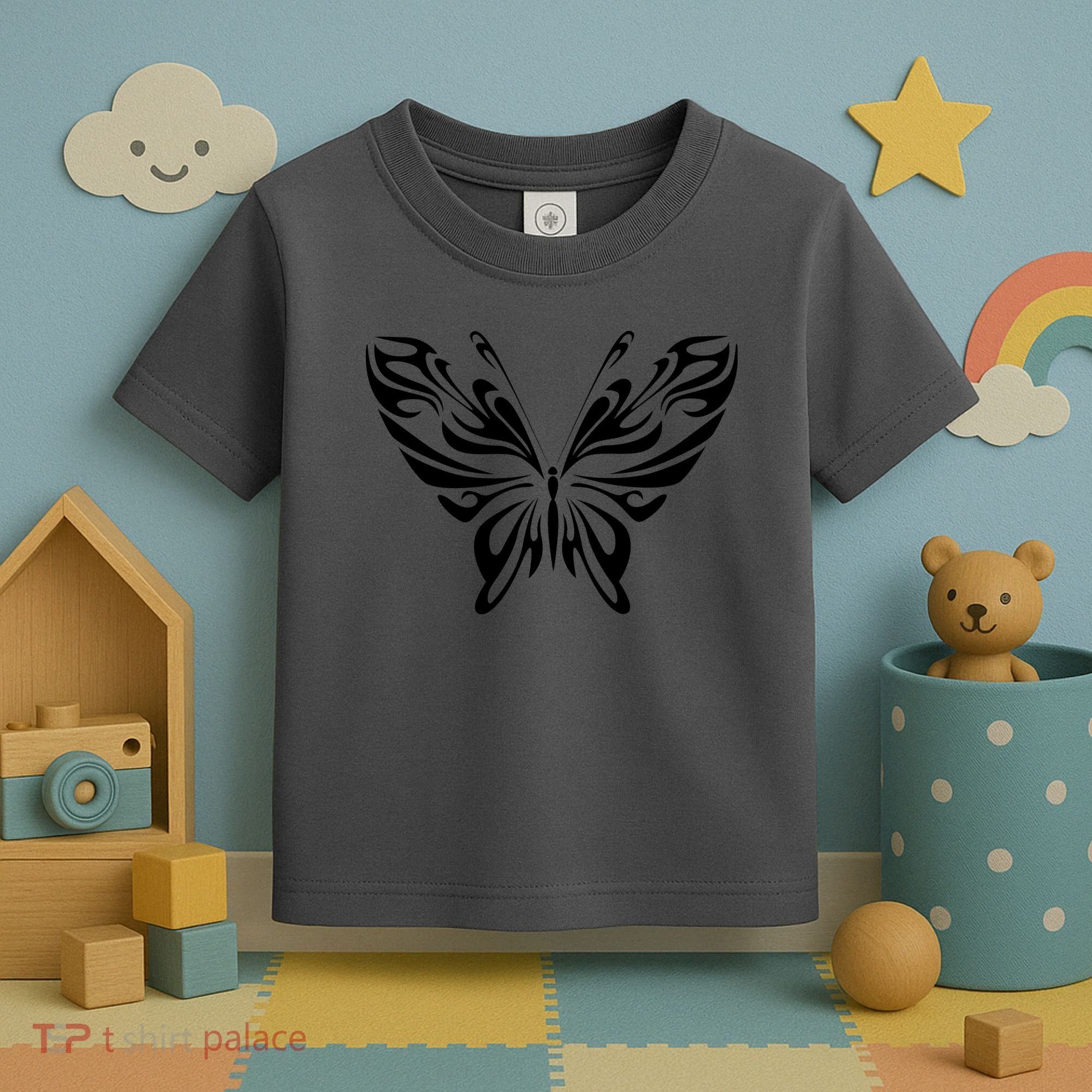 Butterfly Goth Fairy Grunge Graphic Symbol Toddler T-Shirt