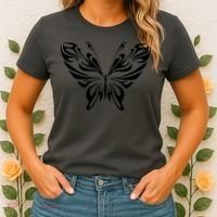 Butterfly Goth Fairy Grunge Graphic Symbol Women's T-Shirt thumb 2