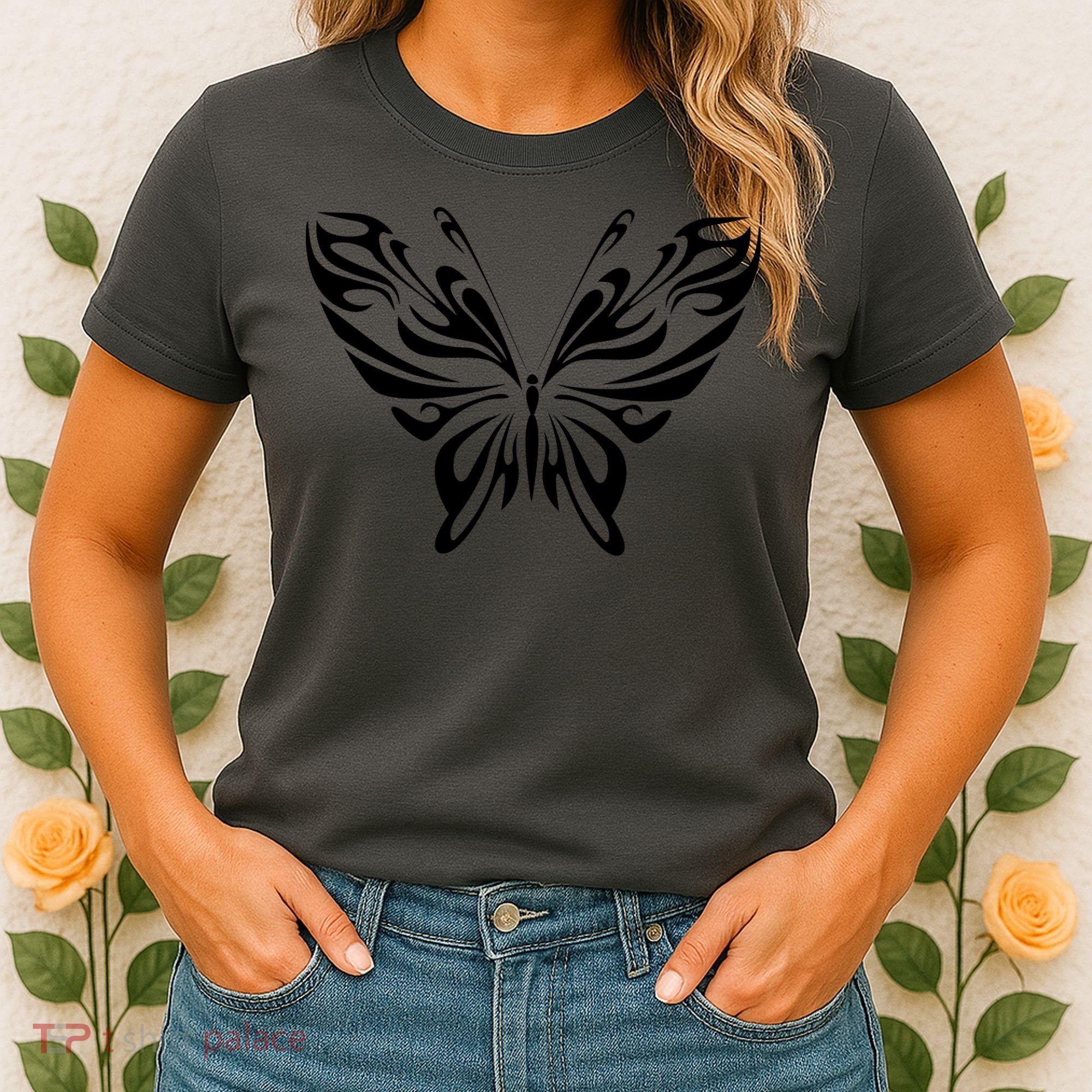Butterfly Goth Fairy Grunge Graphic Symbol Women's T-Shirt
