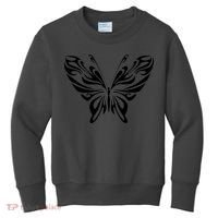 Butterfly Goth Fairy Grunge Graphic Symbol Kids Sweatshirt thumb 0