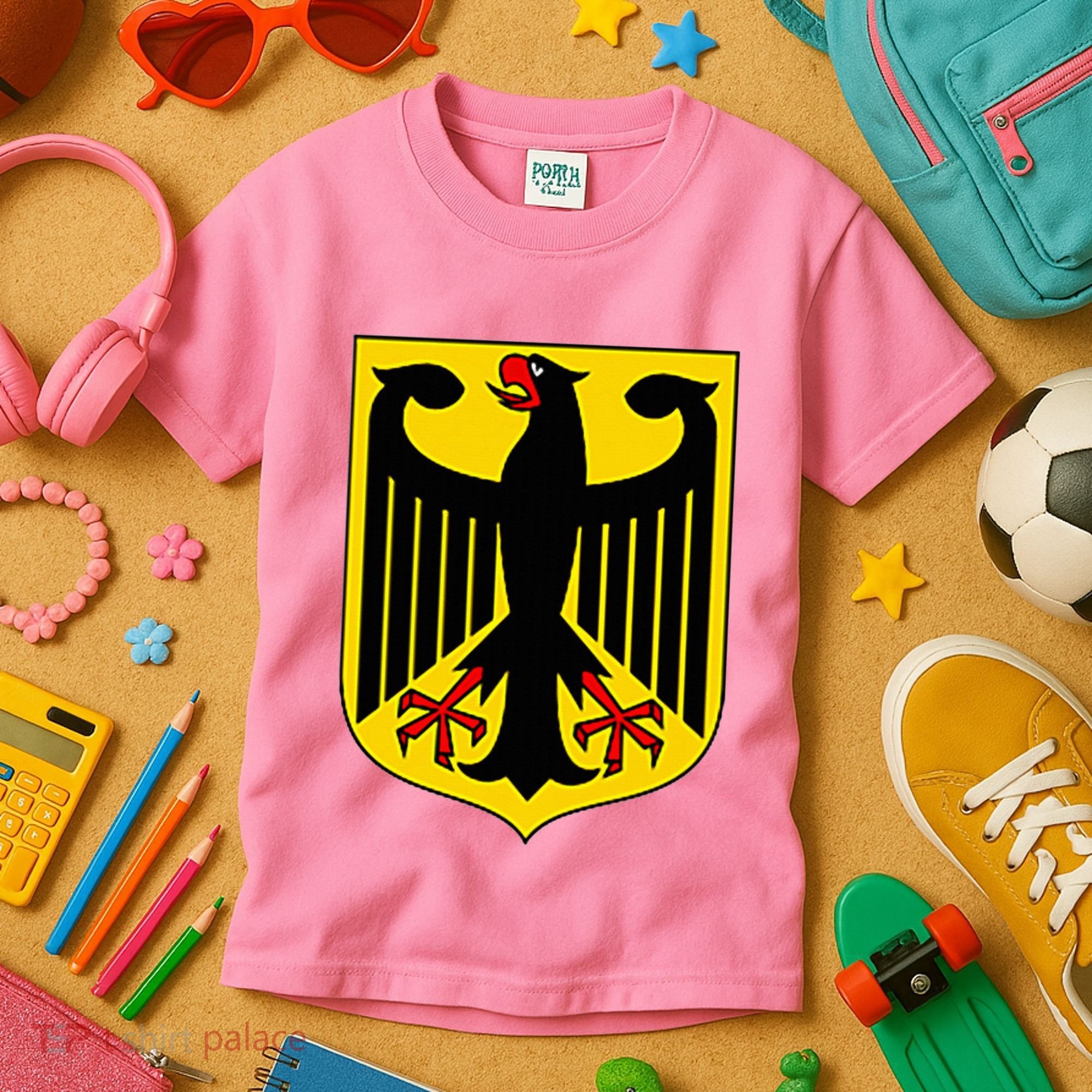 Badge Germany Flag Cool German Kids T-Shirt