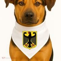 Badge Germany Flag Cool German USA-Made Doggie Bandana thumb 1