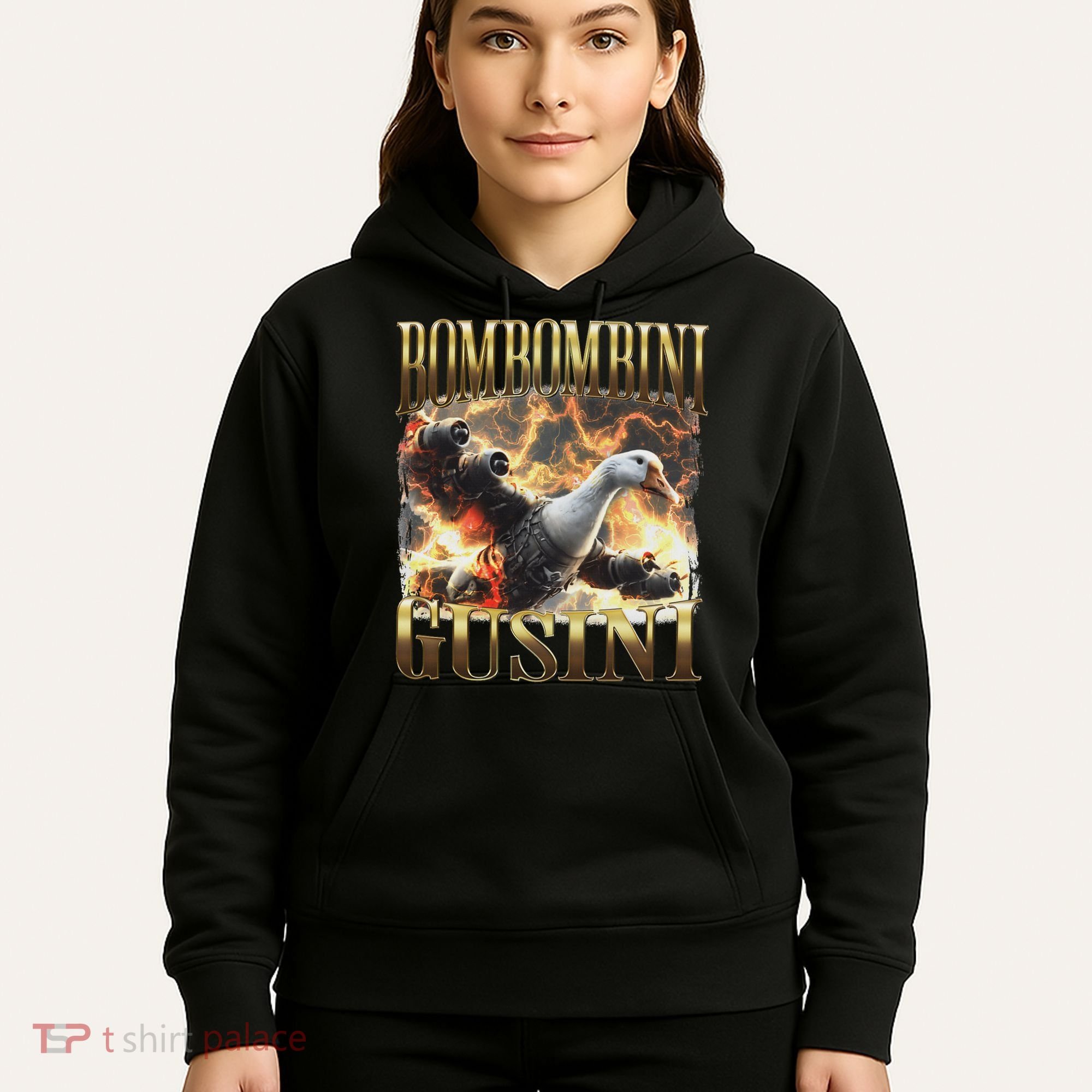 Bombombini Gusini Funny Italian Brainrot Meme Bootleg Hoodie