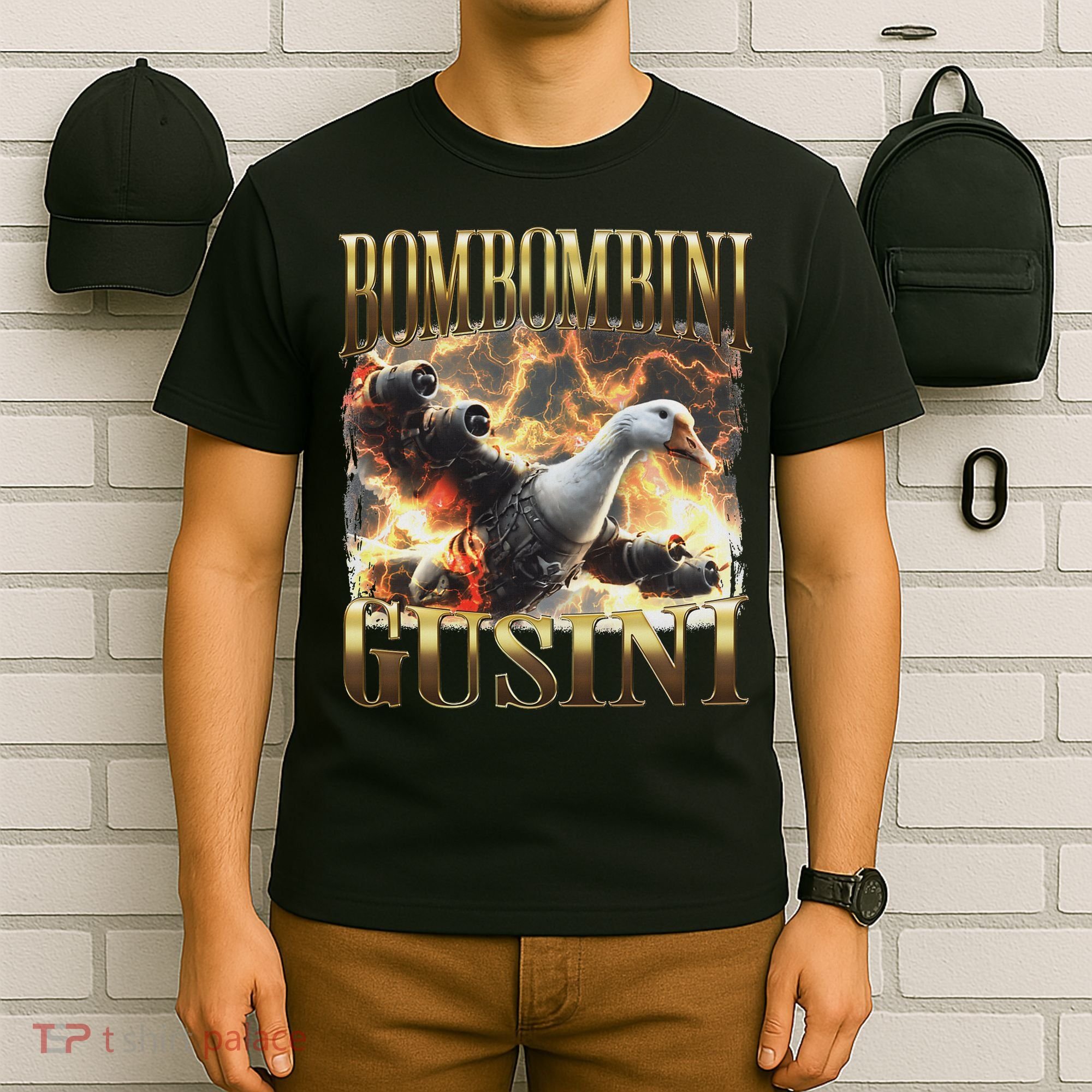 Bombombini Gusini Funny Italian Brainrot Meme Bootleg T-Shirt