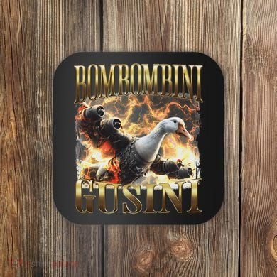 Bombombini Gusini Funny Italian Brainrot Meme Bootleg Coaster