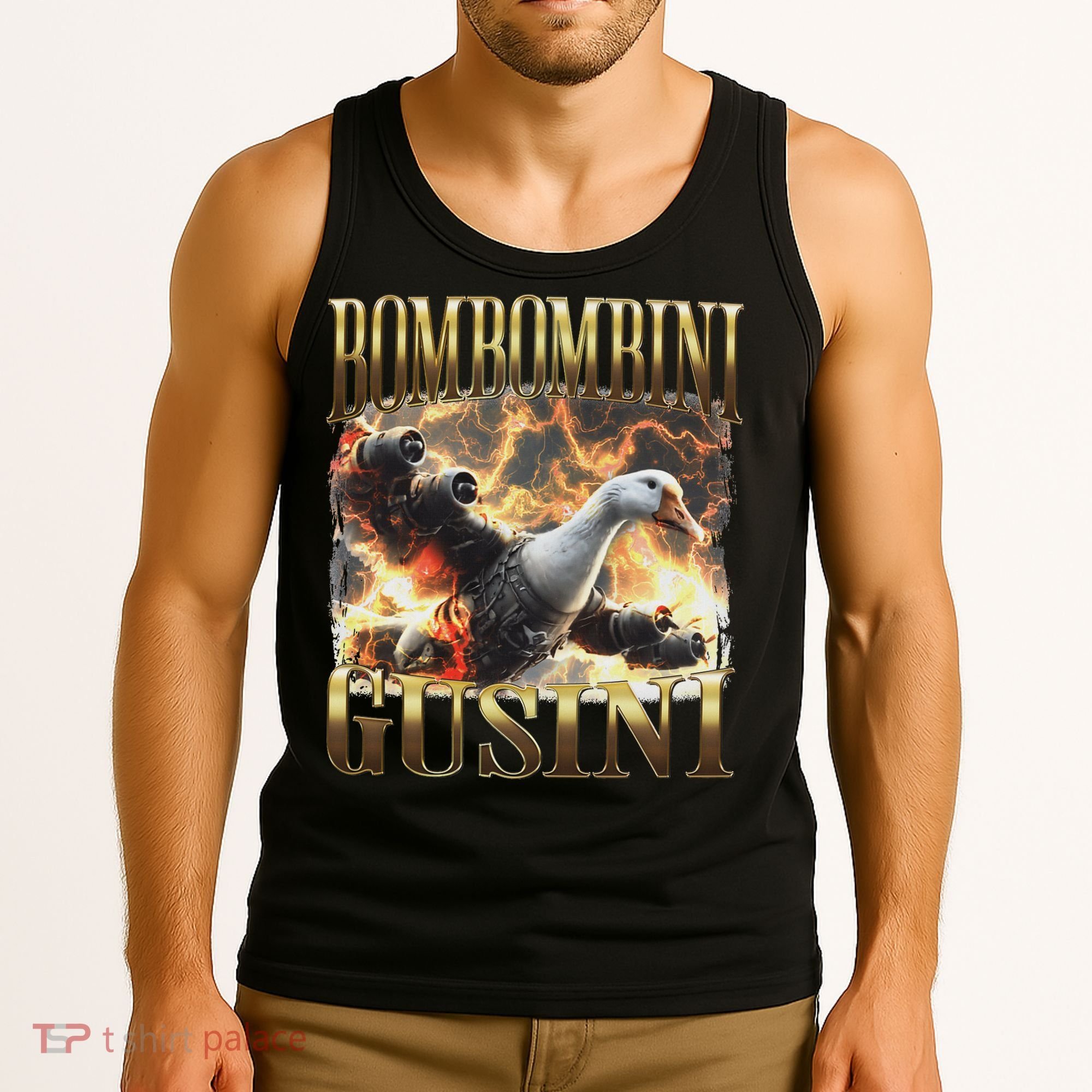 Bombombini Gusini Funny Italian Brainrot Meme Bootleg Tank Top