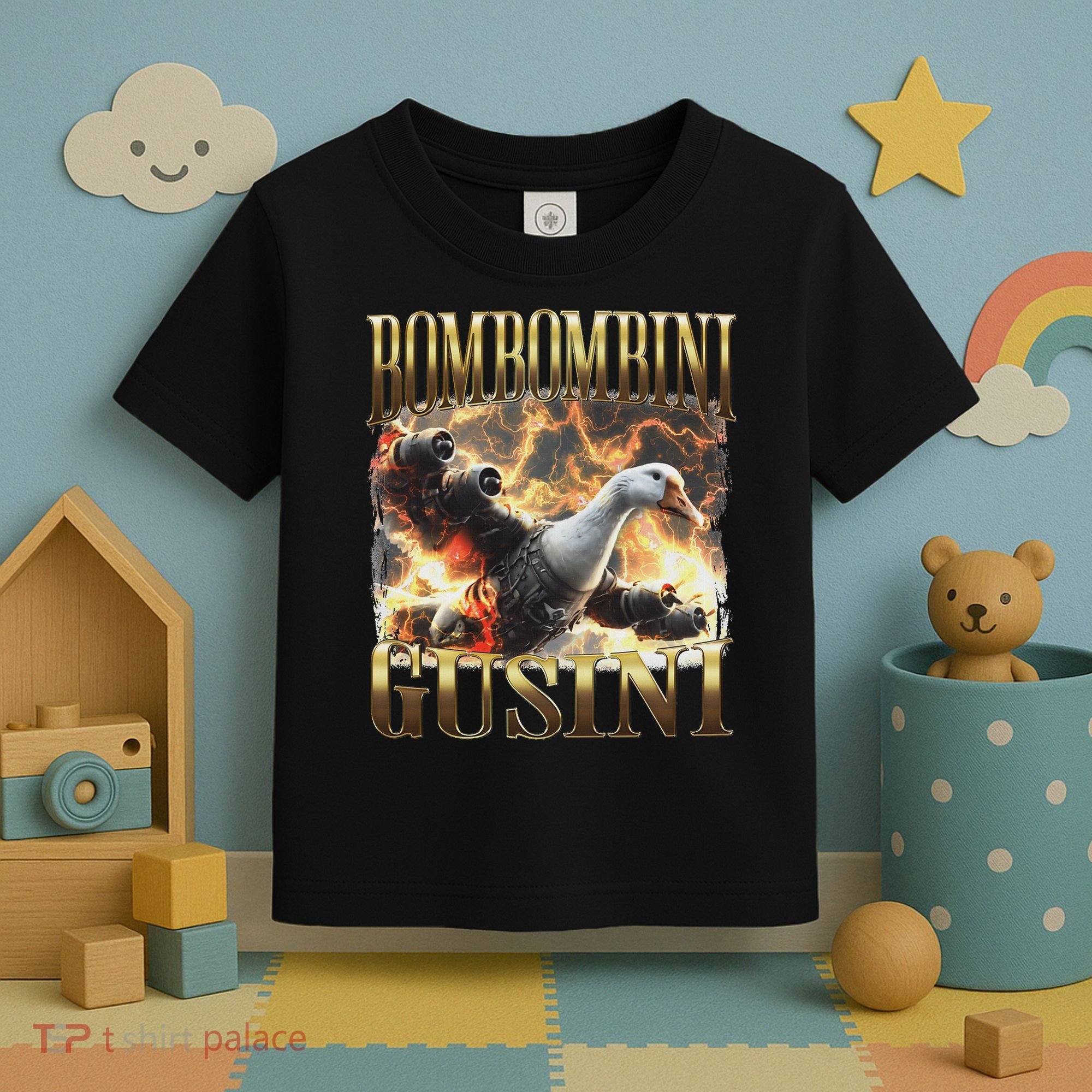 Bombombini Gusini Funny Italian Brainrot Meme Bootleg Toddler T-Shirt