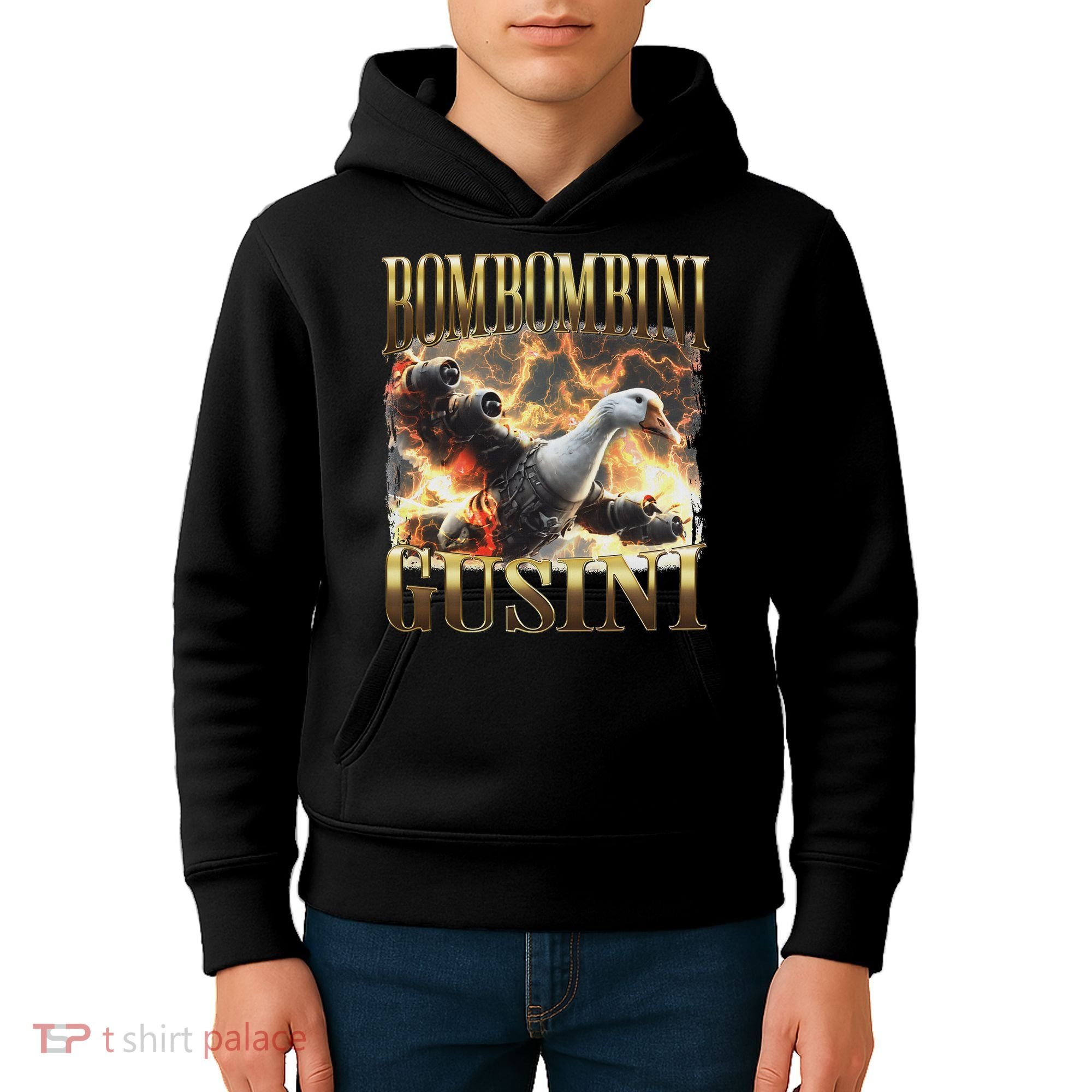 Bombombini Gusini Funny Italian Brainrot Meme Bootleg Kids Hoodie