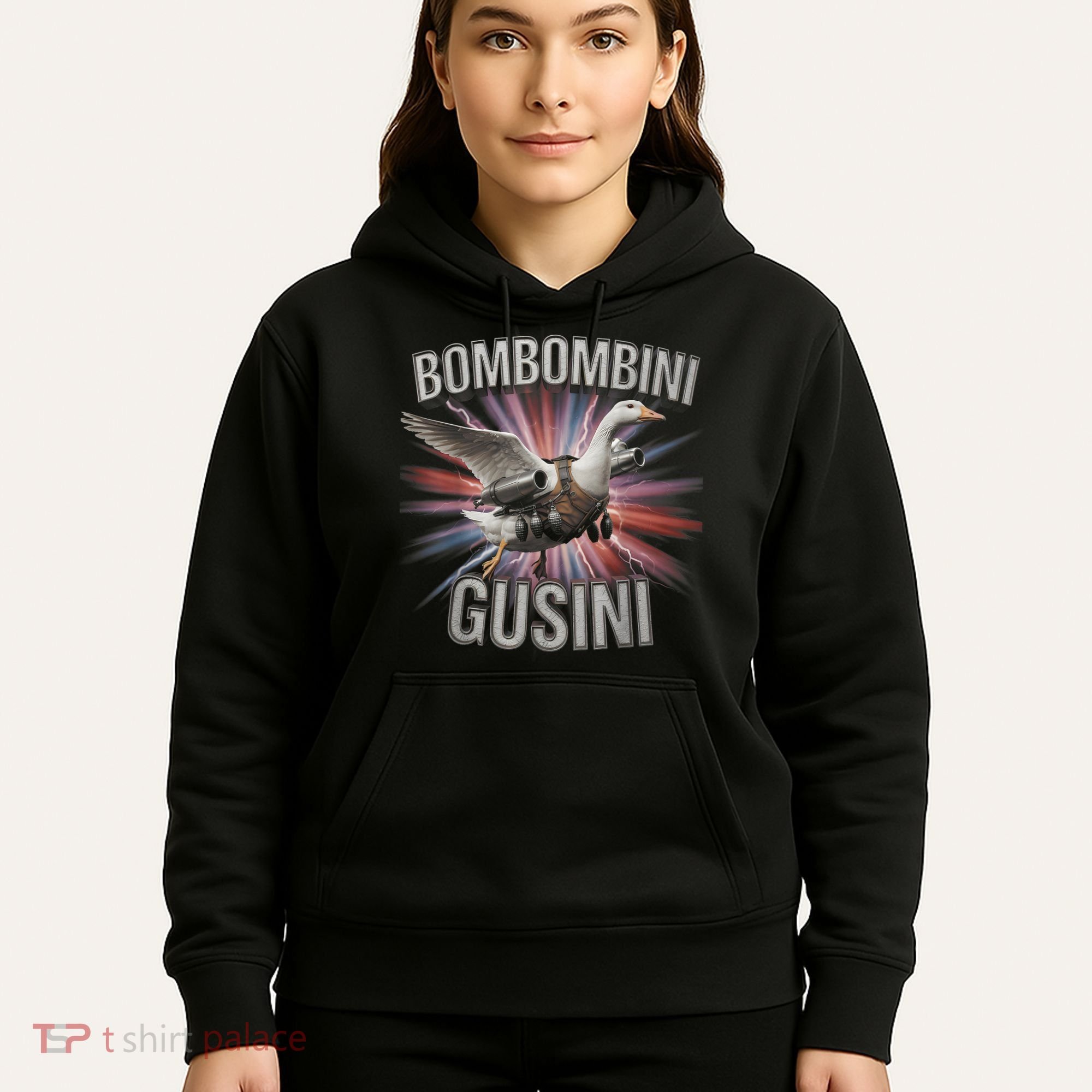 Bombombini Gusini Funny Italian Brainrot Meme Bootleg  Hoodie