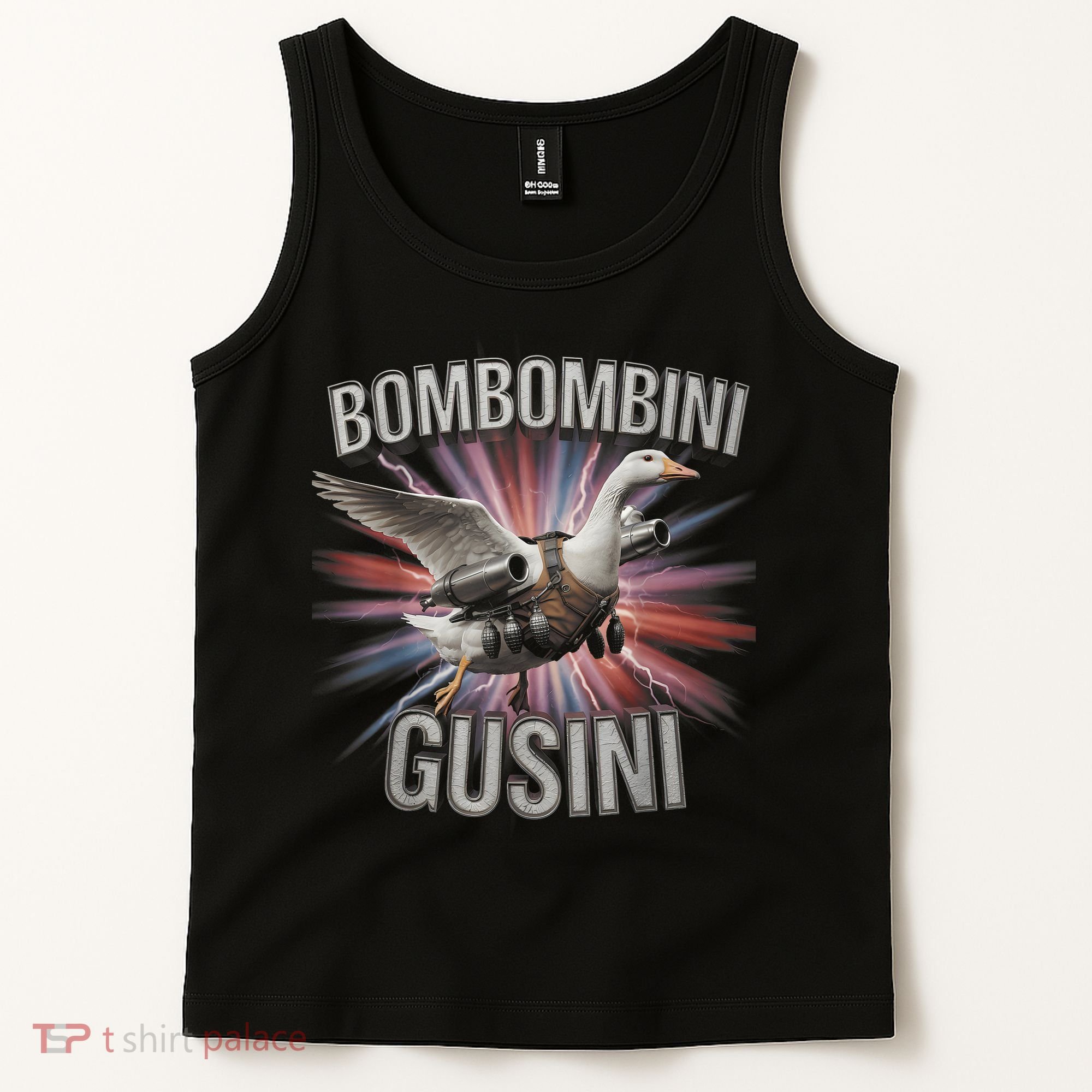 Bombombini Gusini Funny Italian Brainrot Meme Bootleg  Tank Top