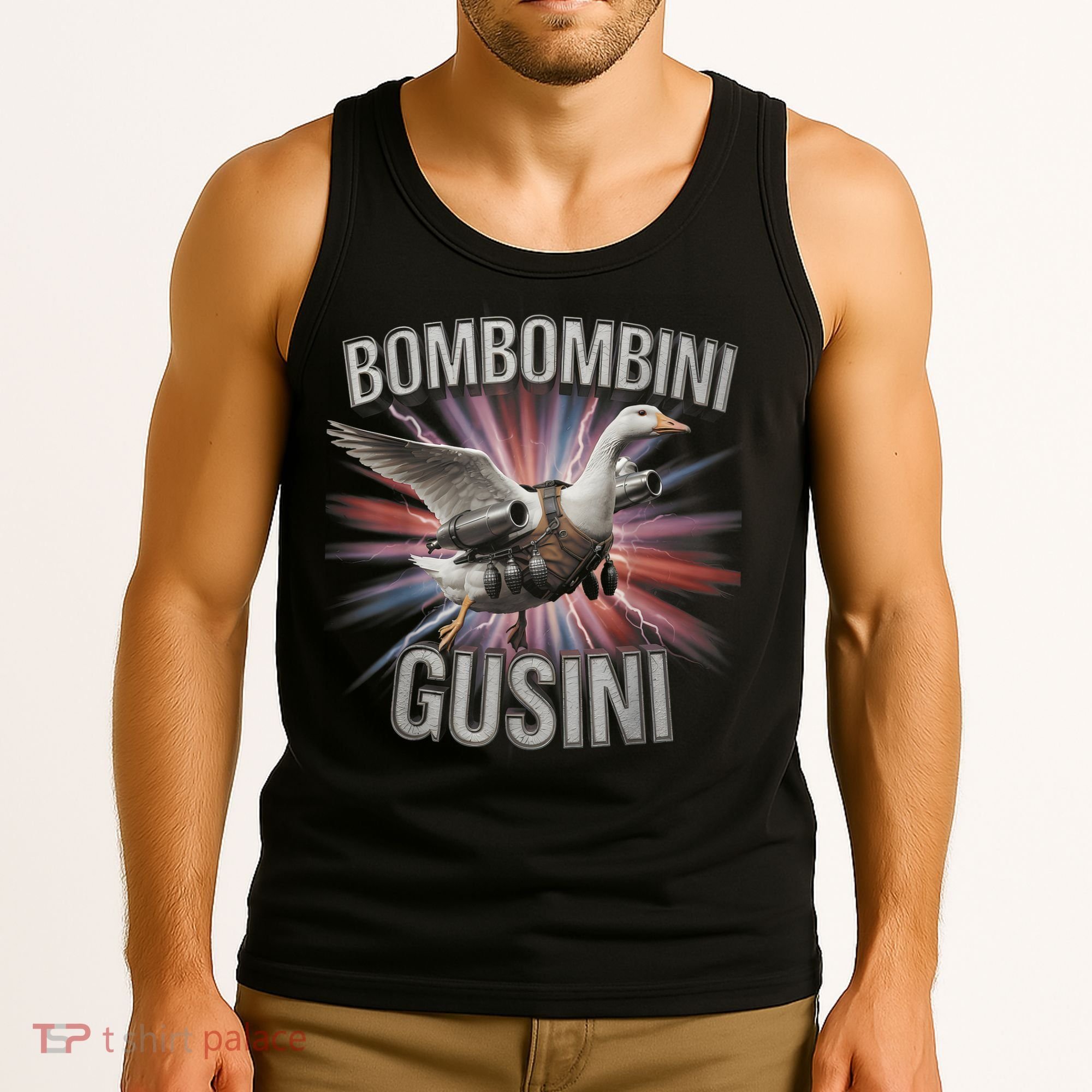 Bombombini Gusini Funny Italian Brainrot Meme Bootleg  Tank Top
