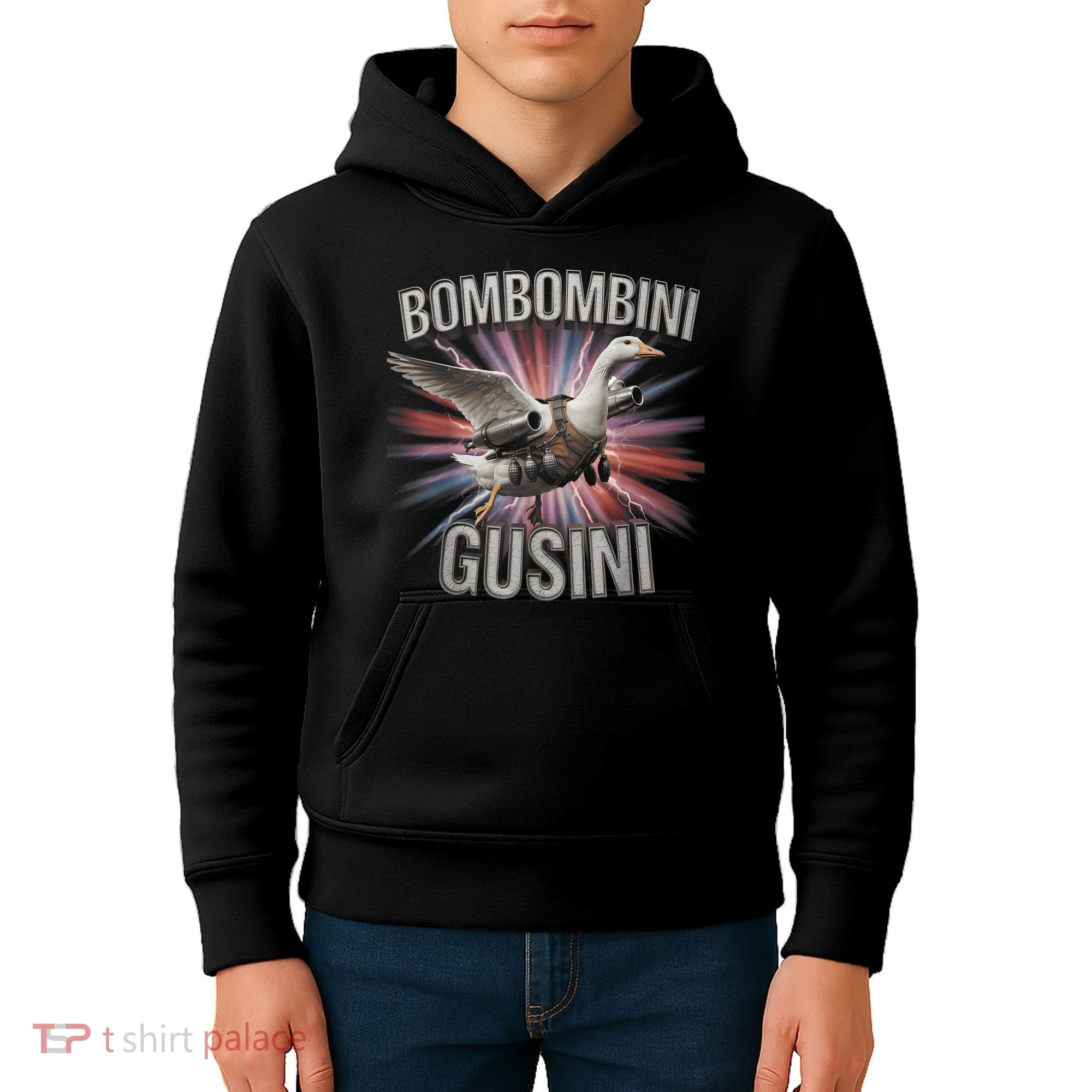 Bombombini Gusini Funny Italian Brainrot Meme Bootleg  Kids Hoodie