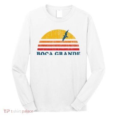 Boca Grande Florida Fl Vintage Graphic 70s Long Sleeve Shirt