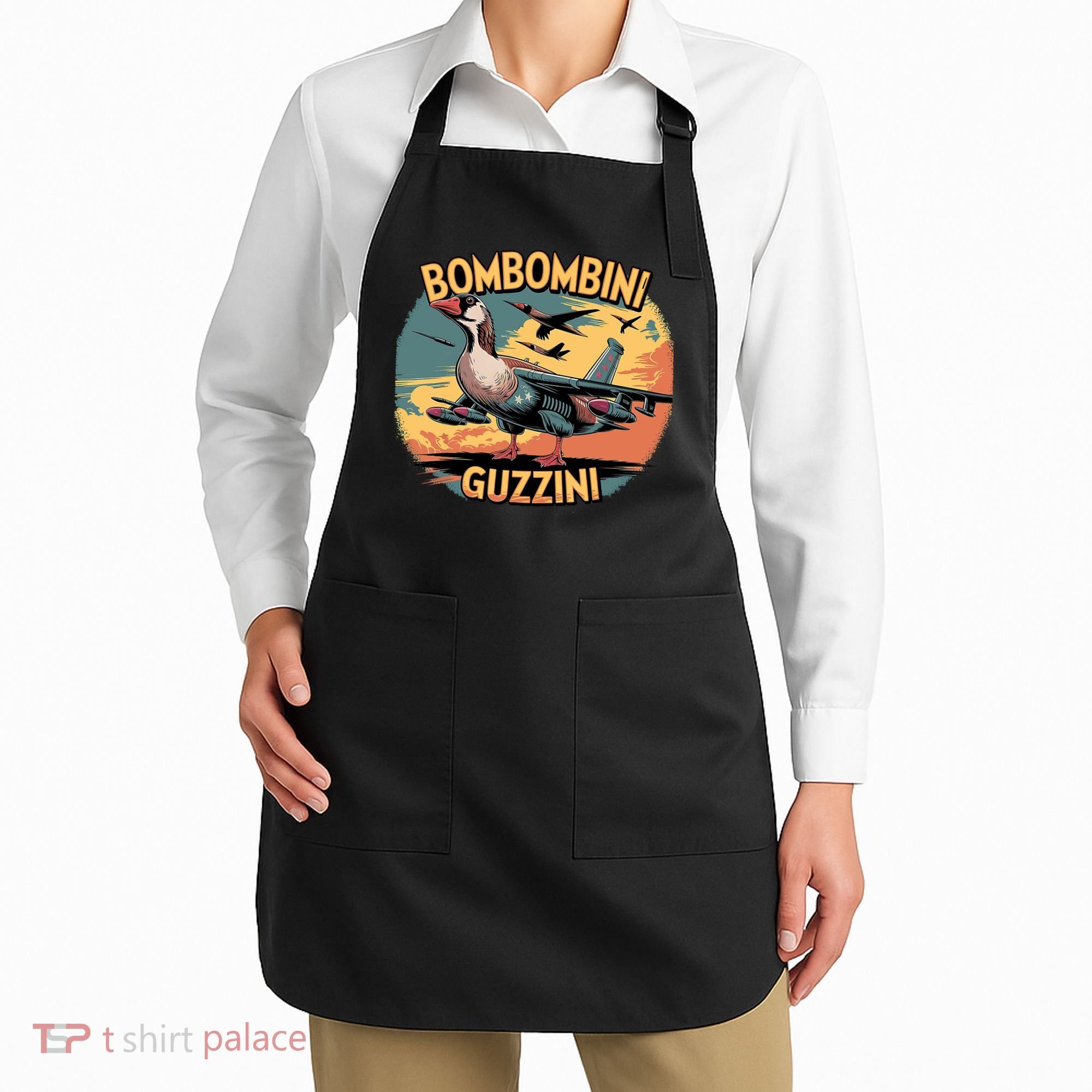 Bombombini Guzzini Funny Italian Brainrot Meme Humor Gen Z  Apron