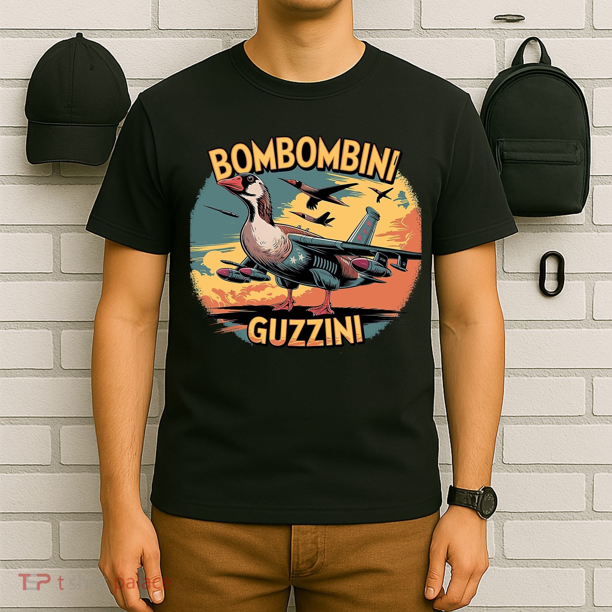 Bombombini Guzzini Funny Italian Brainrot Meme Humor Gen Z  T-Shirt