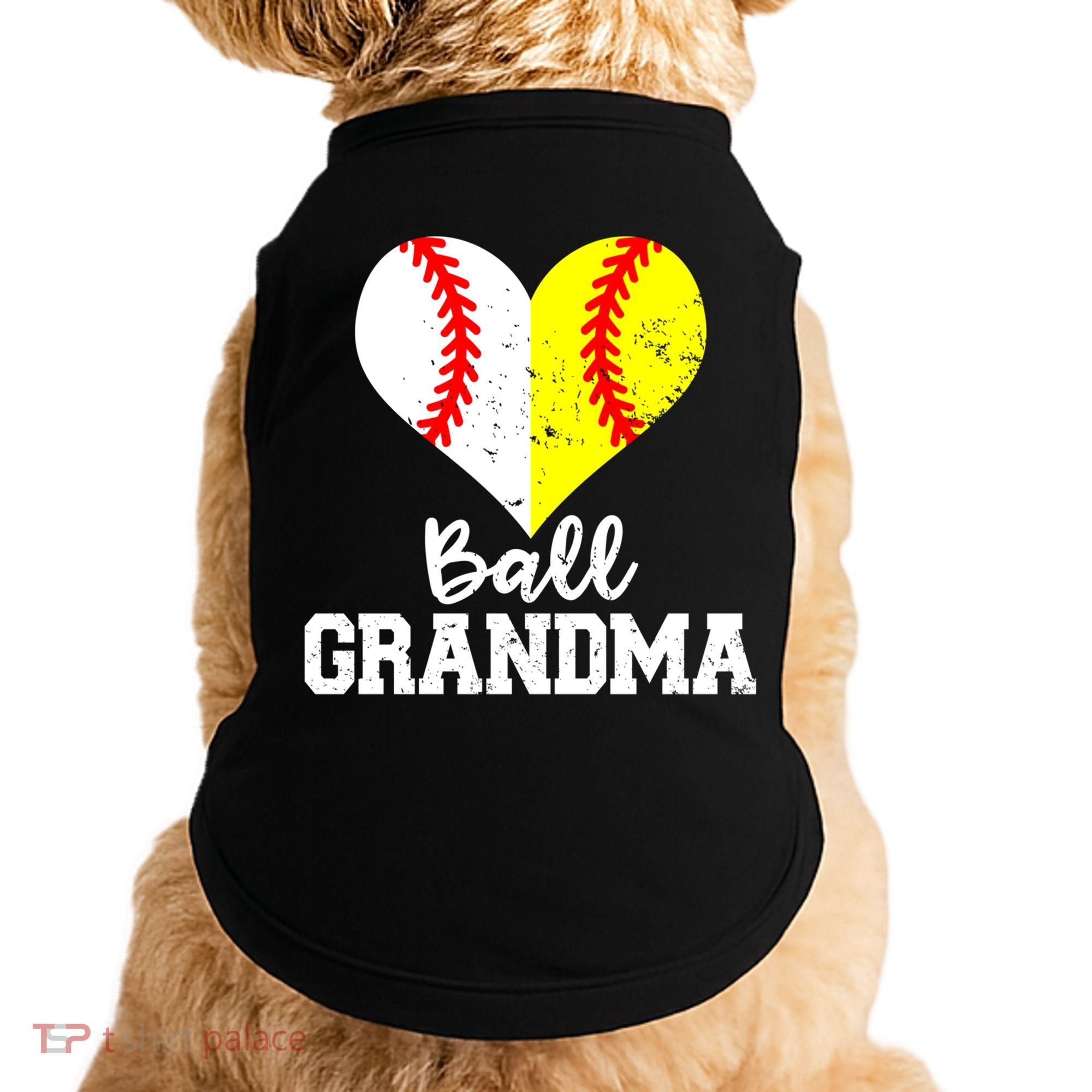 Ball Grandma Funny Baseball Softball Grandma Gift Doggie Tank