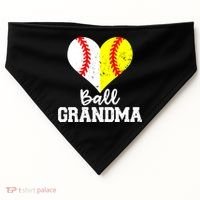 Ball Grandma Funny Baseball Softball Grandma Gift USA-Made Doggie Bandana thumb 0