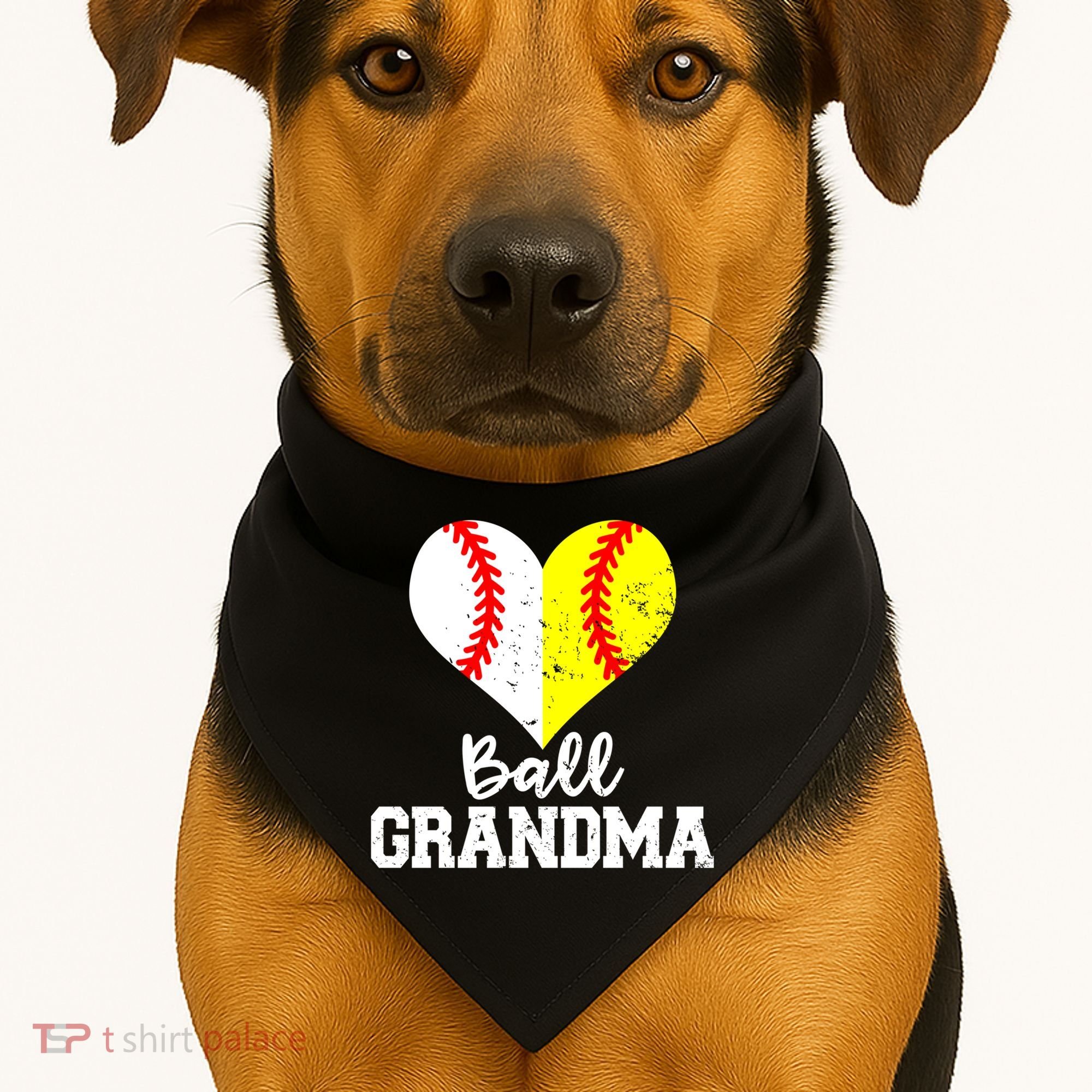 Ball Grandma Funny Baseball Softball Grandma Gift USA-Made Doggie Bandana