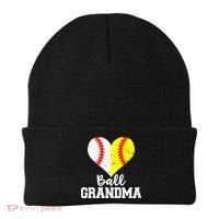 Ball Grandma Funny Baseball Softball Grandma Gift Beanie thumb 0