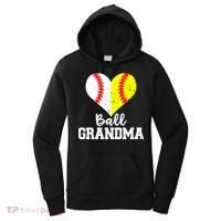 Ball Grandma Funny Baseball Softball Grandma Gift Women's Hoodie thumb 0