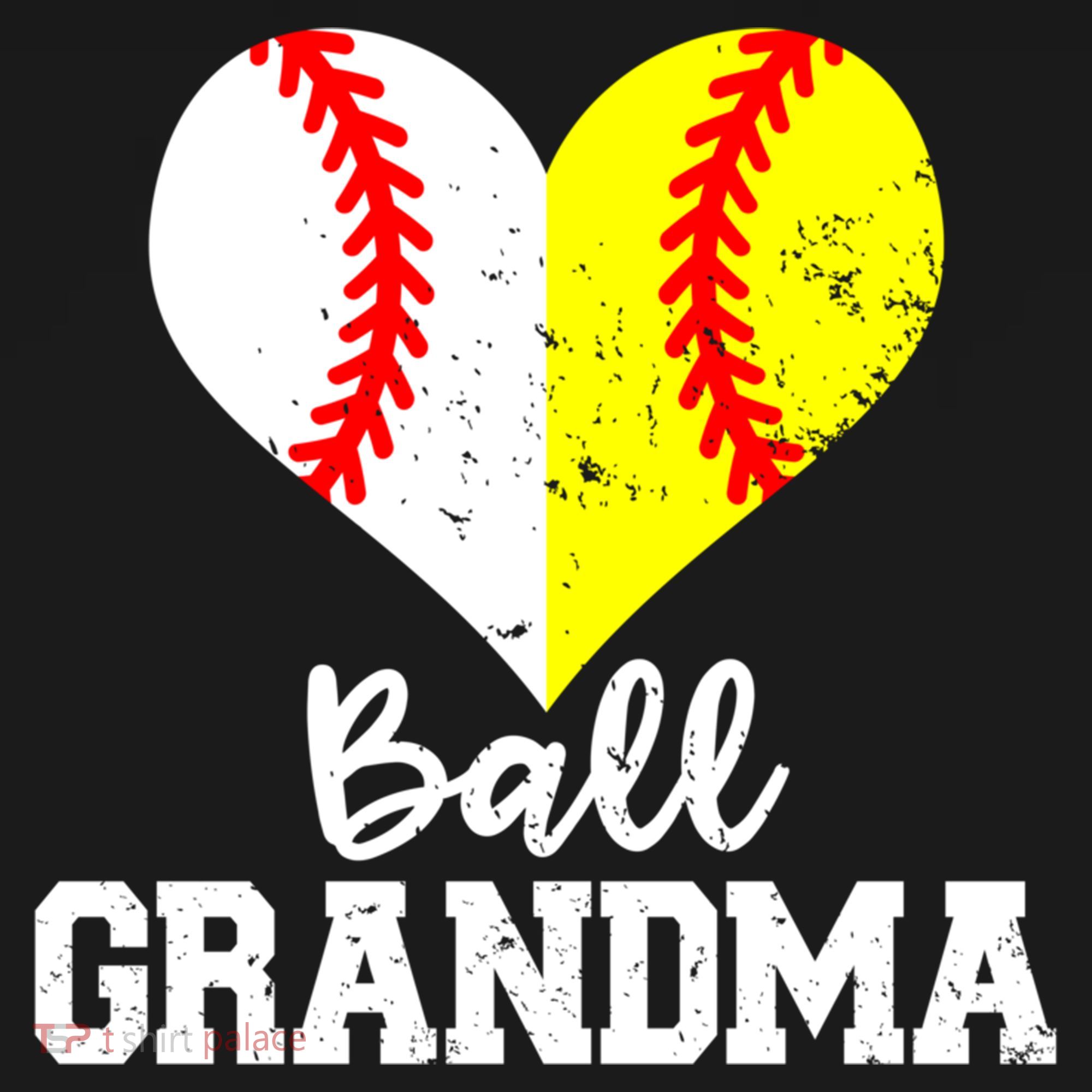 Ball Grandma Funny Baseball Softball Grandma Gift Women's Hoodie