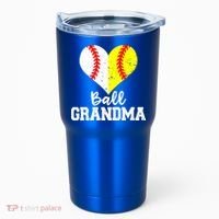 Ball Grandma Funny Baseball Softball Grandma Gift Tumbler thumb 0