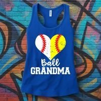 Ball Grandma Funny Baseball Softball Grandma Gift Women's Tank Top thumb 3