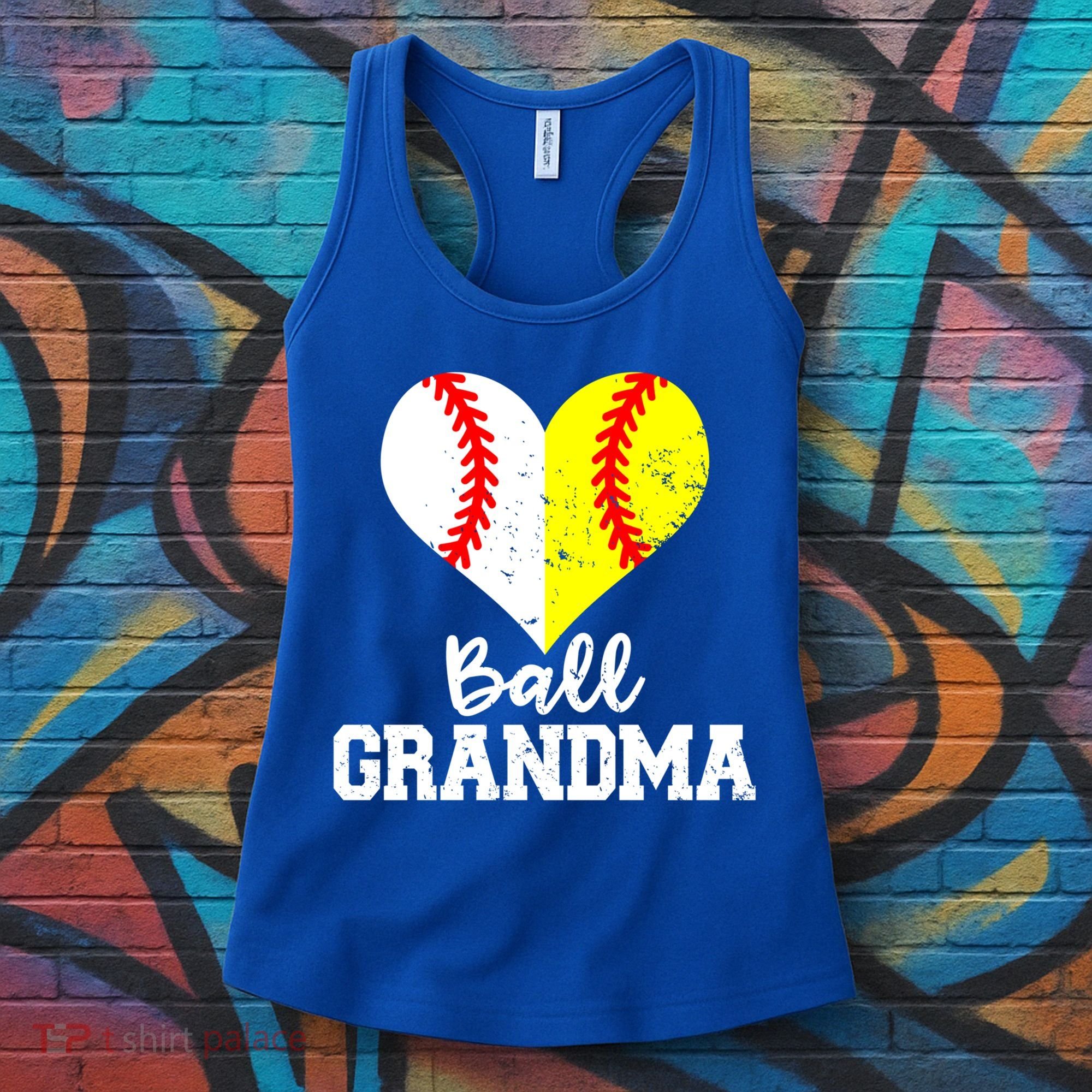 Ball Grandma Funny Baseball Softball Grandma Gift Women's Tank Top