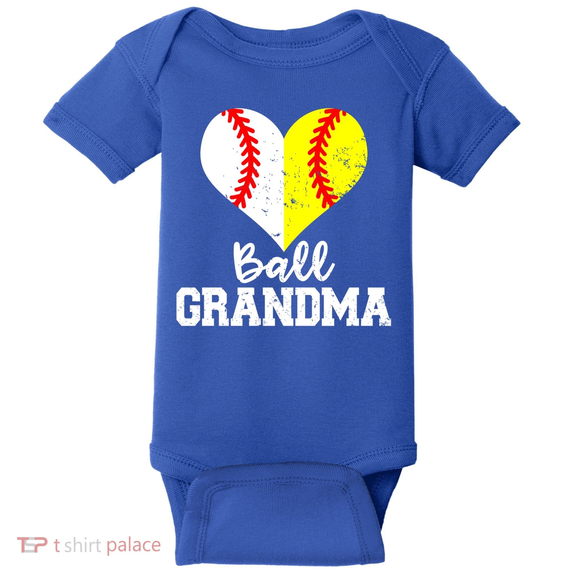 Ball Grandma Funny Baseball Softball Grandma Gift Baby Bodysuit