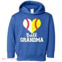 Ball Grandma Funny Baseball Softball Grandma Gift Toddler Hoodie thumb 0