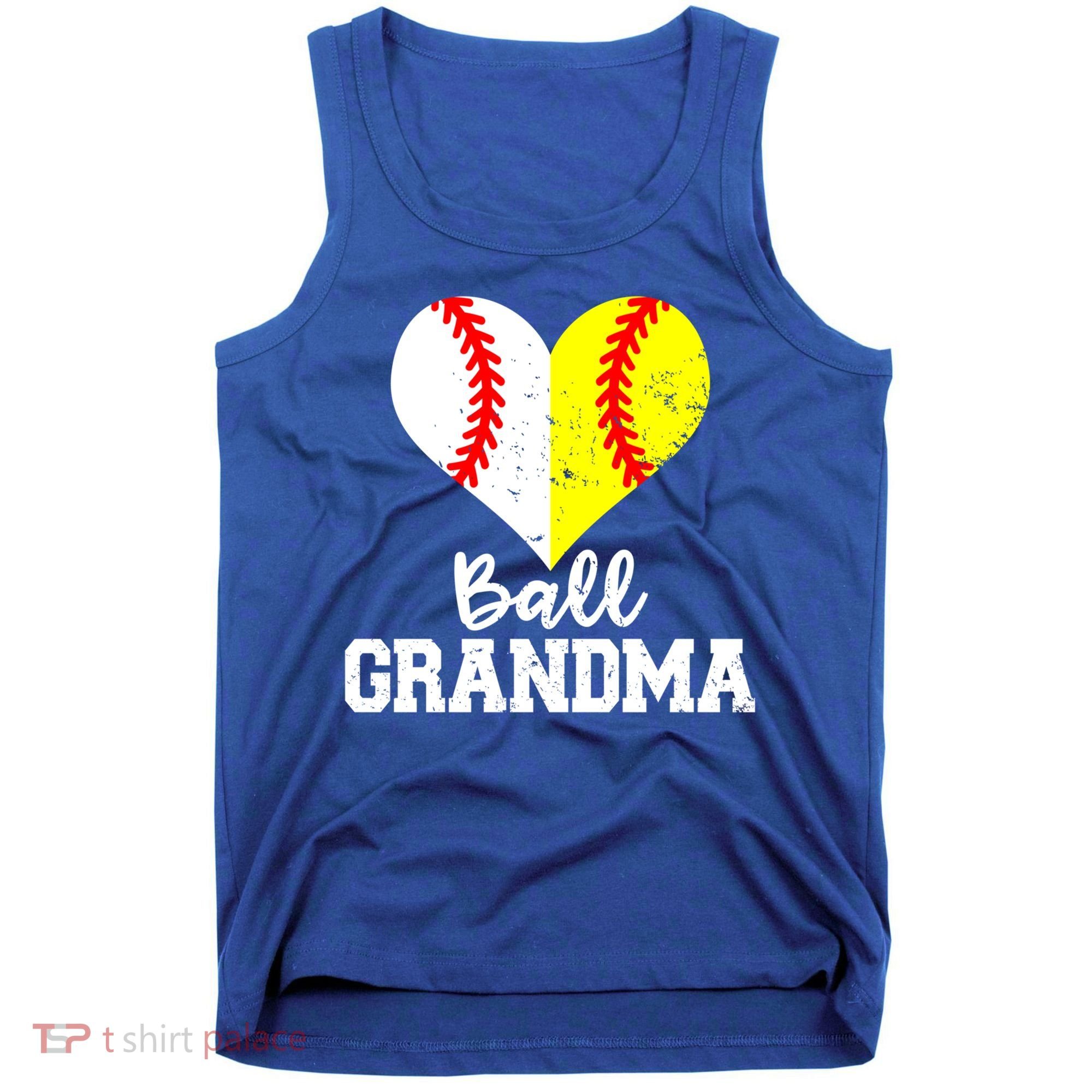 Ball Grandma Funny Baseball Softball Grandma Gift Tank Top