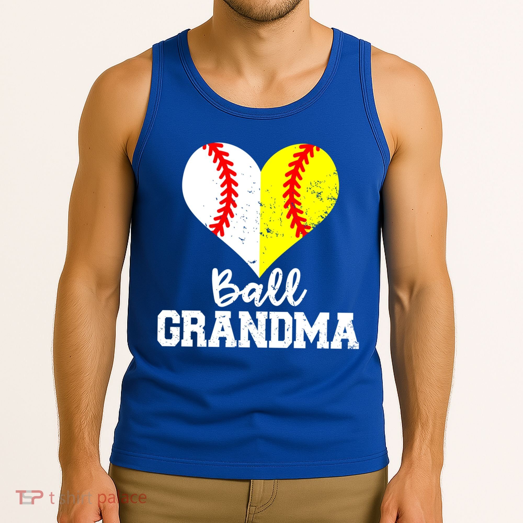 Ball Grandma Funny Baseball Softball Grandma Gift Tank Top