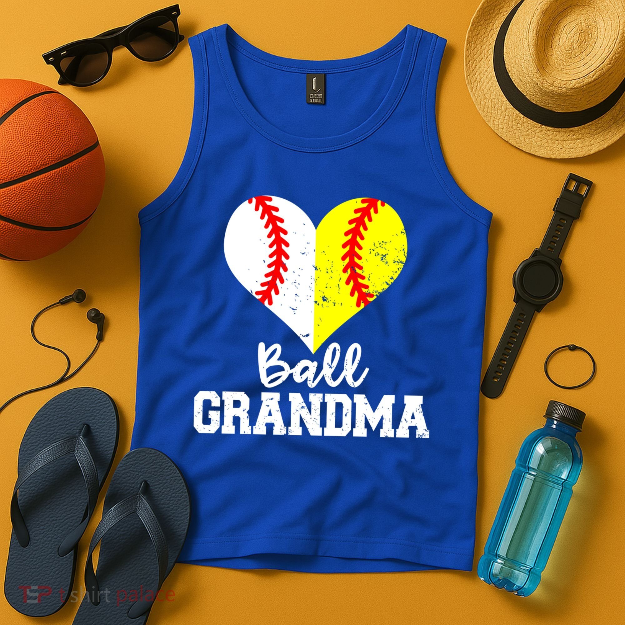Ball Grandma Funny Baseball Softball Grandma Gift Tank Top