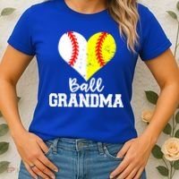 Ball Grandma Funny Baseball Softball Grandma Gift Women's T-Shirt thumb 2