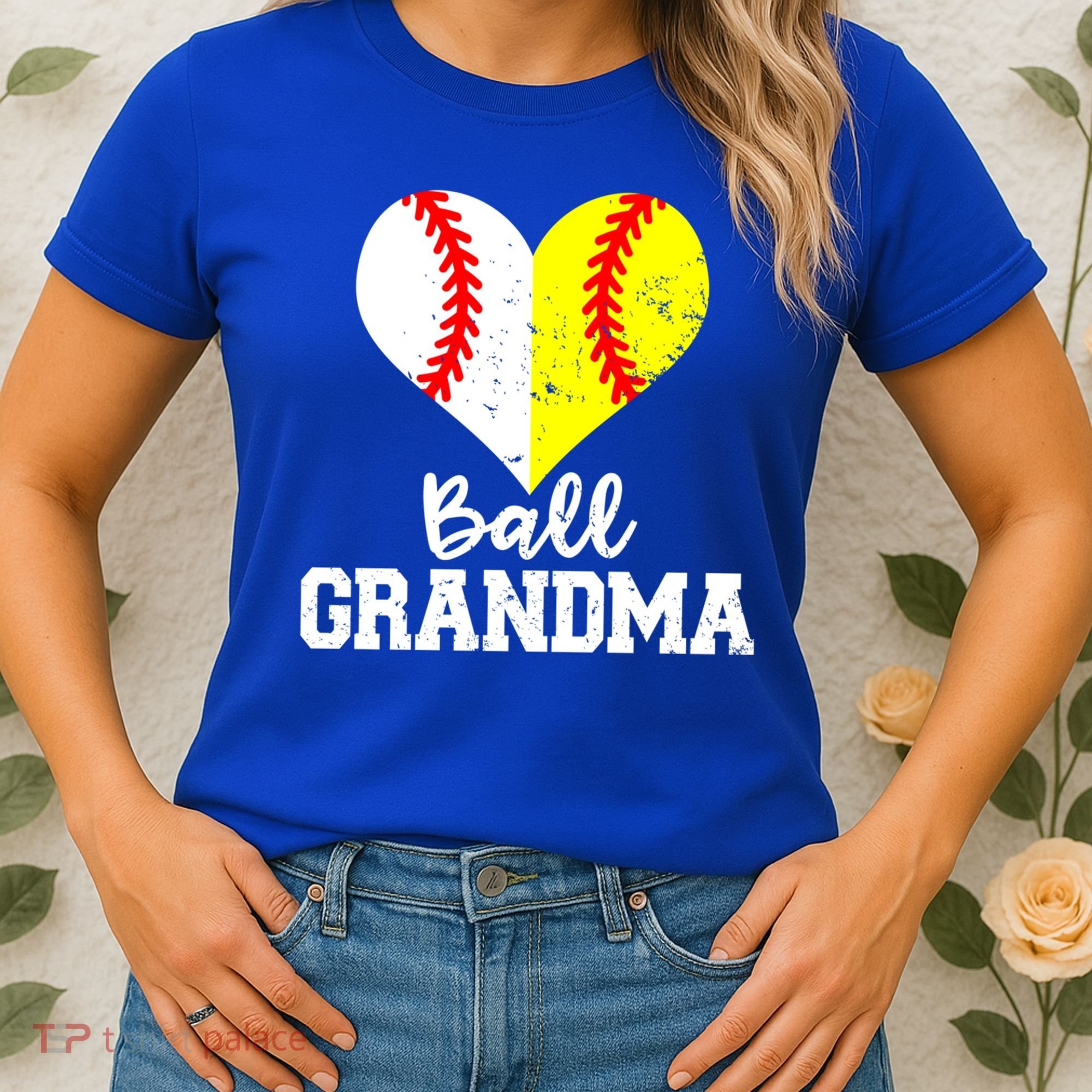 Ball Grandma Funny Baseball Softball Grandma Gift Women's T-Shirt
