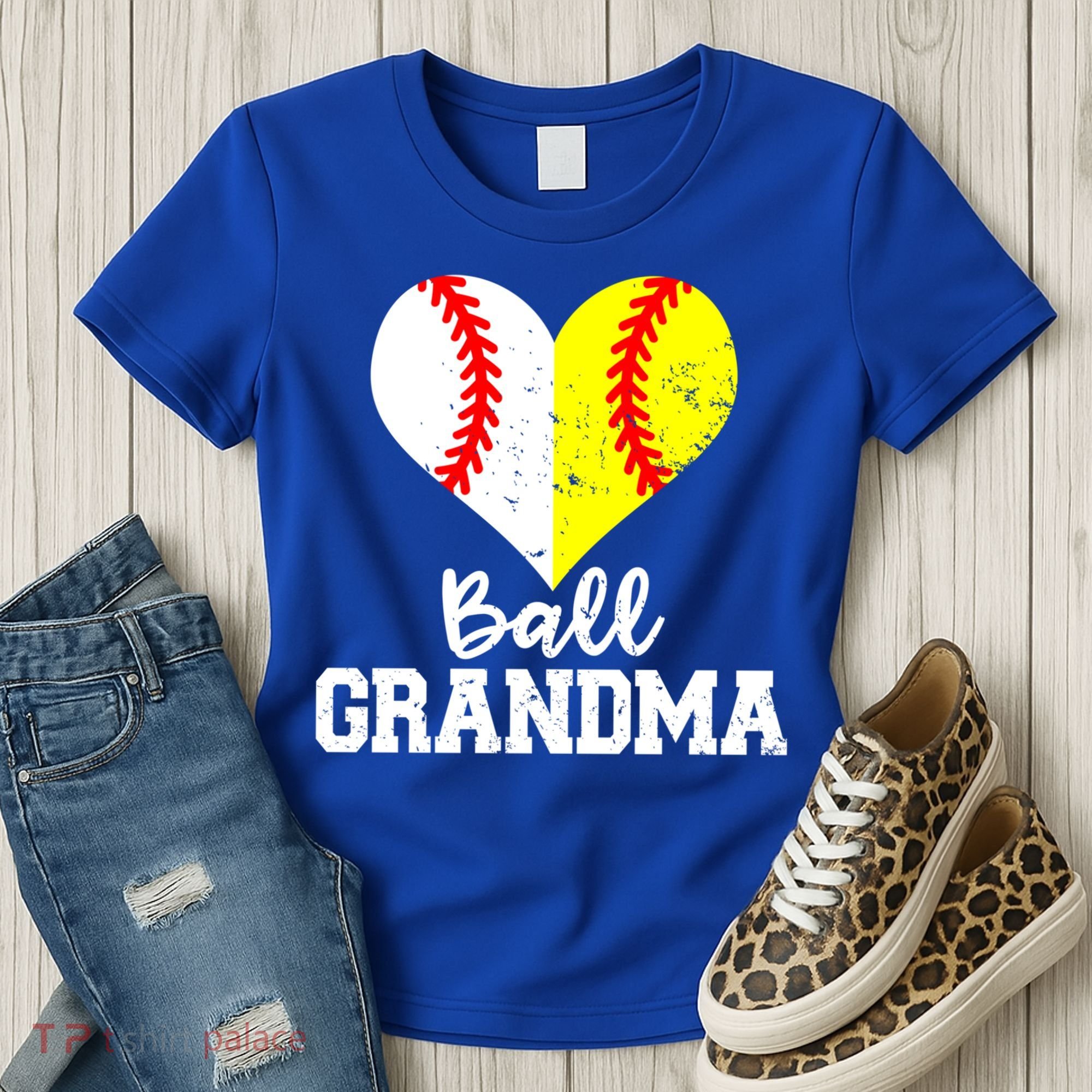 Ball Grandma Funny Baseball Softball Grandma Gift Women's T-Shirt
