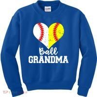 Ball Grandma Funny Baseball Softball Grandma Gift Kids Sweatshirt thumb 0