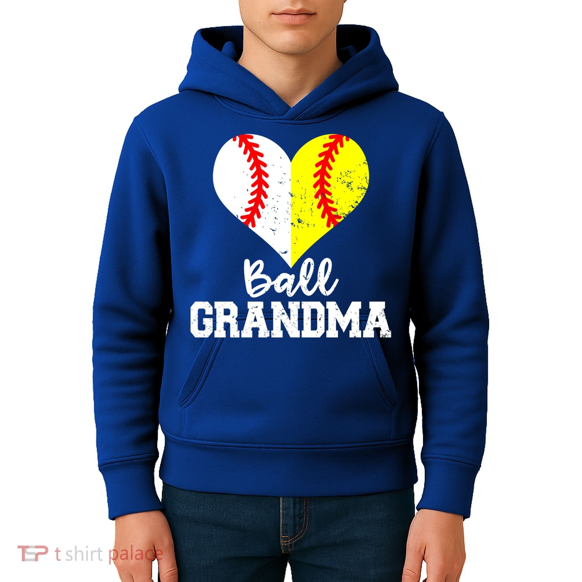 Ball Grandma Funny Baseball Softball Grandma Gift Kids Hoodie