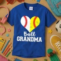 Ball Grandma Funny Baseball Softball Grandma Gift Kids T-Shirt thumb 3