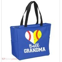 Ball Grandma Funny Baseball Softball Grandma Gift Tote Bag thumb 2