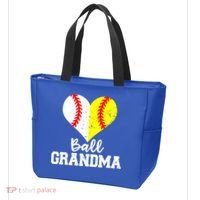 Ball Grandma Funny Baseball Softball Grandma Gift Tote Bag thumb 3