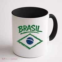 Brasil Graphic Fag Soccer Lovers And Fans Coffee Mug thumb 1
