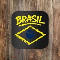 Brasil Graphic Fag Soccer Lovers And Fans Coaster thumb 0