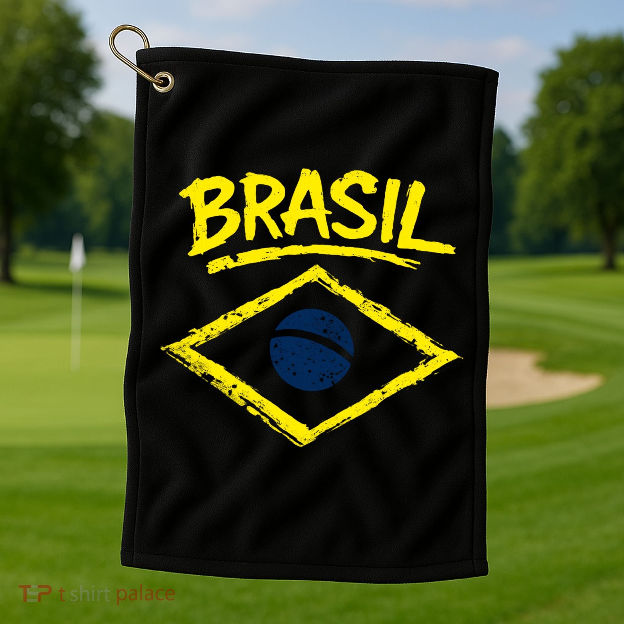 Brasil Graphic Fag Soccer Lovers And Fans Golf Towel